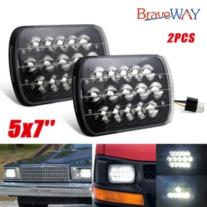 For Chevy Malibu 78-1981 Chevette Corvette DOT Pair 5X7" 7x6 inch LED Headlights - Picture 1 of 9
