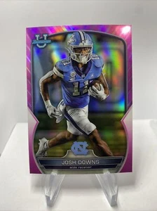 Josh Downs 2022 Bowman Cromo Rosa Rifrattore RC Rookie North Carolina - Foto 1 di 2
