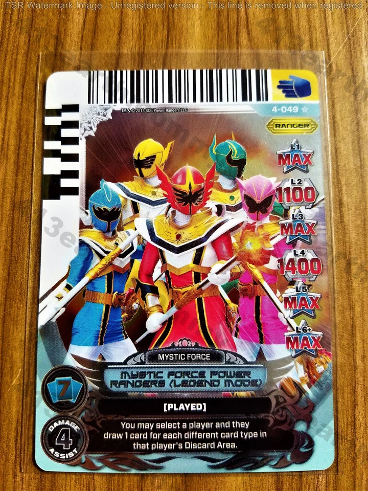 Power Rangers Legends Unite Holo 4-049  Mystic Force Power Rangers (Legend Mode) - Image 1 of 1