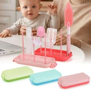 6-in-1 Bottle Brush Cleaning Set with Storage Bottle Scrubbing Brush for Baby US - Picture 1 of 15