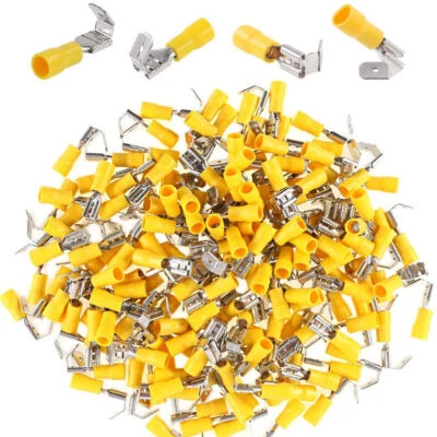 6.3mm Insulated Crimp Wire Connectors 200PCS 12-10AWG Piggyback Spade Terminals - Image 1 of 4