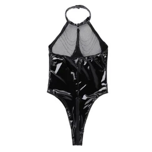Body babydoll donna lingerie intimo donna sexy ecopelle da notte - Foto 1 di 8