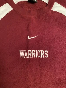 VTG NIKE THERMA FIT CENTER CHECK GOLDEN STATE WARRIORS SWEATSHIRT M - Picture 1 of 4