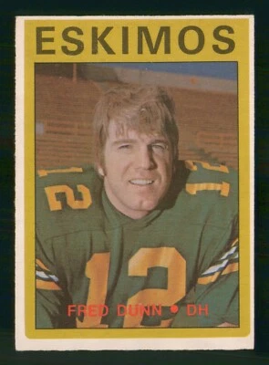FRED DUNN 1972 O-PEE-CHEE CFL 72 NO 102 EXMINT           39649 - Image 1 of 2