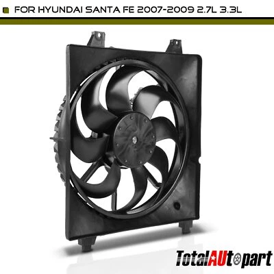 Ventilador de refrigeración del radiador con conjunto de cubierta para Hyundai Santa Fe 2007-2009 2,7 L izquierdo Foto 1 de 4