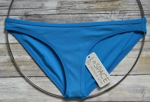 PARTE INFERIOR DE BIKINI COMPLETA L*SPACE SWIM ELÉCTRICO AZUL RIDIN' ALTO COSMO (L) NUEVO CON ETIQUETAS $84 - Imagen 1 de 6