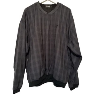 Ashworth Golf Gray Black Plaid V-Neck Long Sleeve Pullover Sweatshirt Size XL - Picture 1 of 14
