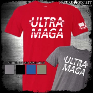 Camisa Ultra MAGA Deplorable American Pride Meme Trump 2024 Ola Roja Oscura MAGA - Imagen 1 de 10