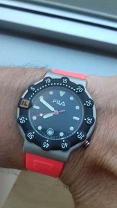 Fila Diver 16310 Rotating Bezel Vintage Swiss Made Nos Watch 90's Fond Uhr Reloj - Picture 1 of 12
