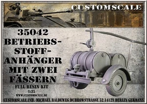 CS 35042 Betriebsstoffanhänger mit 2 Fässern Kit Resin 1:35 - Picture 1 of 5