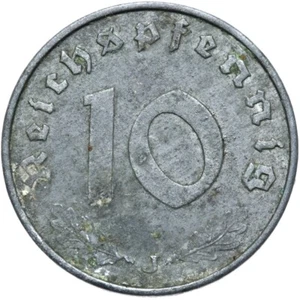 German 3. Reich-J. 371-coin-10 Reichspfennig 1943 J-zink-RARE! - Picture 1 of 2