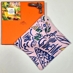 RARO HERMES Bufanda de Seda "Isola Di Primavera" Carre 90 diseñado por Matthieu Cosse - Imagen 1 de 15
