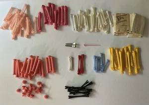 Vintage Permanent Curler Rods Mixed Lot Plastic Swing Arm Perm Rods - Picture 1 of 5