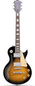 Leo Jaymz SC Series Electric Guitar Sunburst Mahogany Body Stainless Frets - Picture 1 of 12