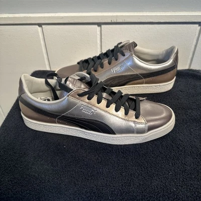 Zapatillas bajas Puma Basket metálicas marrón oro rosa EE. UU. 11 UK 10 Foto 1 de 4