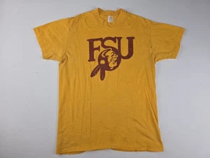 Vintage Worn 80s Fitted Large FSU Florida State Seminoles SPORT-T Stedman Shirt - Picture 1 of 12