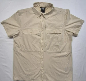 North Face Sniktau hellbraun Outdoor Sonne Angeln Wandern belüftete Taschen Shirt Gr. Large - Bild 1 von 17