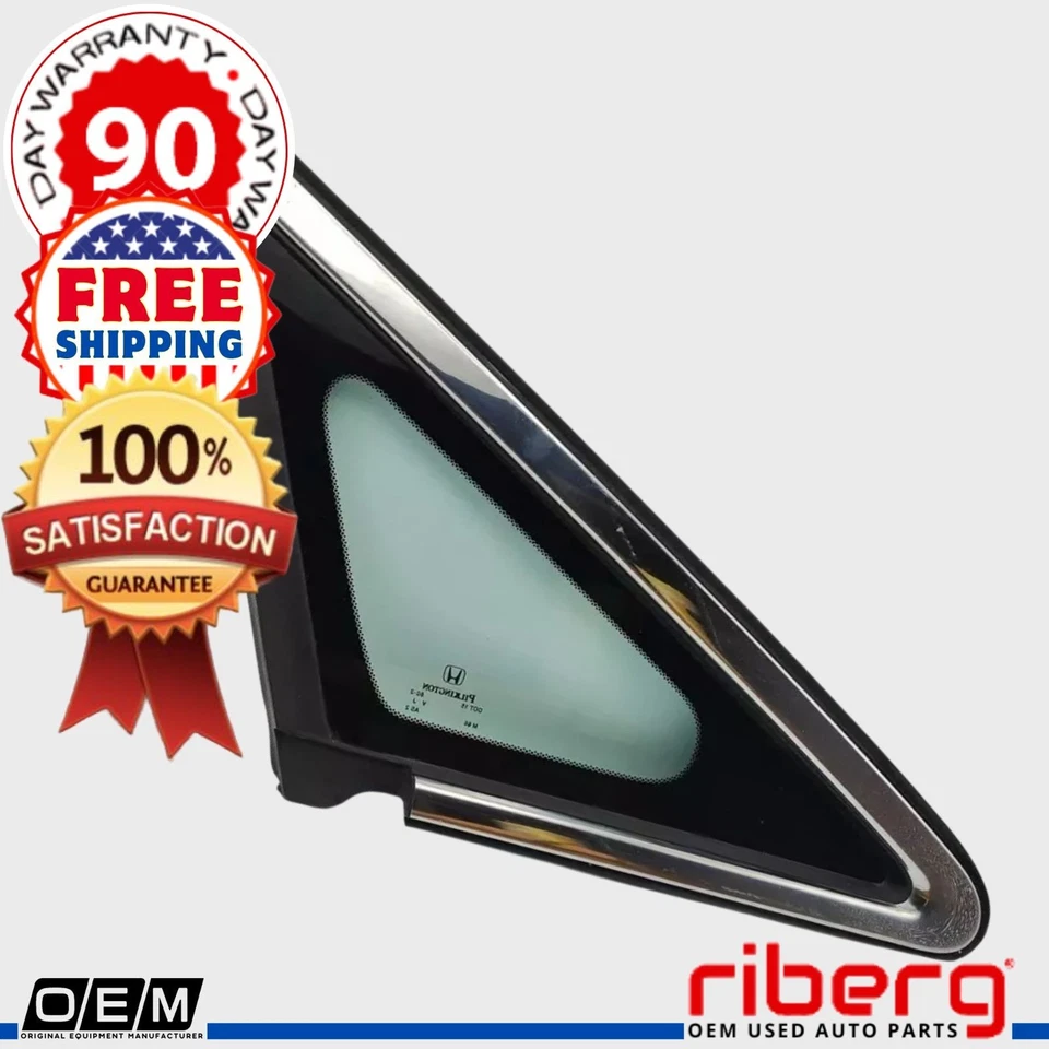 2011-2017 Honda Odyssey Driver Side Tringular Windshield Right Vent Glass OEM - Image 1 of 4