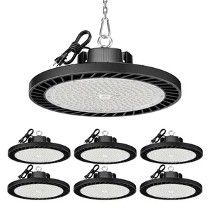 ONLYLUX UFO LED High Bay Lights 5000K 150W 6 Pack, Led Shop Lights Commercial... - Picture 1 of 6