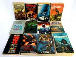 Science Fiction Fantasy Paperback Lot of 12 Vintage Mixed Authors - Picture 1 of 11