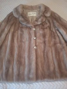BEAUTIFUL VINTAGE HONEY BLOND MINK FUR JACKET COAT SIZE MEDIUM - Picture 1 of 24