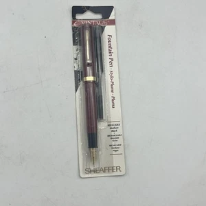 1990's Sheaffer Vintage Red Gold Fountain Pen Refillable - 23K GP Nib NOS - Bild 1 von 7