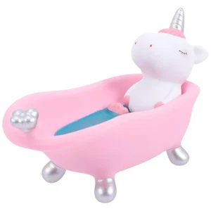Unicorn Soap Box Cute Dish Toddler Travel for Bathroom Tray Sink - Picture 1 of 12