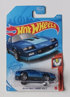 2021 Hot Wheels Muscle M. 85 Chevrolet Camaro IROC-Z Error Car Packaging Issue  - Image 1 of 4