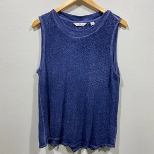 Vineyard Vines Women's Blue Sleeveless Tank Top Casual Cotton Blend Coastal - Picture 1 of 8