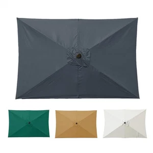 10'x6.6' Patio Umbrella Replacement Canopy Rectangle Sun Replacement Cloth - Picture 1 of 16