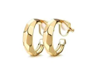 Geometric Hoop Clip-On Earrings - Picture 1 of 3