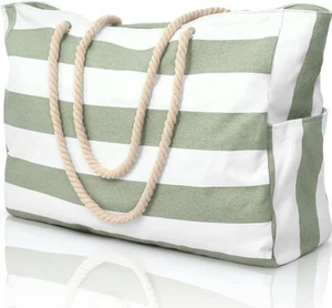 Becokan Strandtaschen für Damen groß wasserdicht Strandtasche Reißverschluss Strandtaschen - Bild 1 von 5