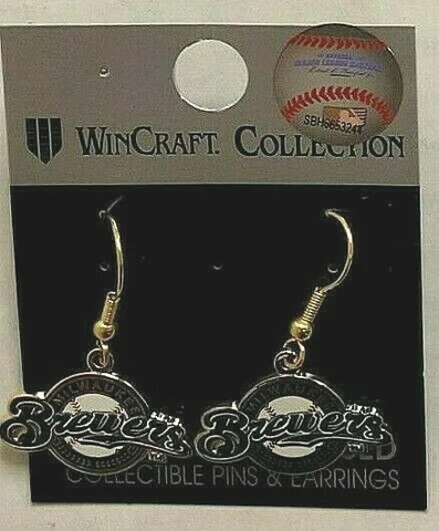 MLB Milwaukee Brewers Earrings, NEW (Brewers) Cover