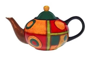 Teekanne 1,1 ltr. handbemalte Keramik MAGU "SAMBA" - Imagen 1 de 1