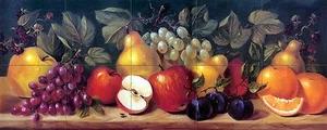30 x 12 azulejos artísticos de cerámica fruta uva salpicadero #115 - Imagen 1 de 3