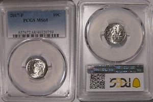 2017 P Roosevelt Dime 10c PCGS MS68 - Picture 1 of 2
