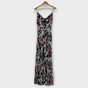 Minkpink Women’s Size Small Green Black Tropical Floral Aloha Cove Jumpsuit - Picture 1 of 16