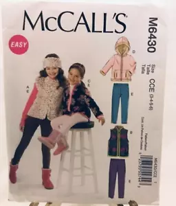 #M6430 McCalls girls outwear sewing pattern 3-6 - Picture 1 of 4