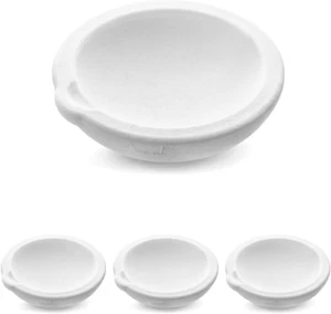 QWORK Ceramic Crucible Bowl, 4 Pcs Quartz Melting Dishes Pot for Melting Casting - Picture 1 of 12