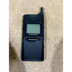 Vintage Motorola International 8700 GSM Mobile Phone Black LCD Display Handheld - Picture 1 of 11
