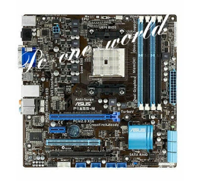 Asus F1A55-M Motherboard AMD A55 Socket FM1 DDR3 DIMM USB2.0 DVI VGA Micro ATX - Image 1 of 3