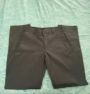Pantalones de vestir Van Huesen para hombre 30x32 gris estudio pin a rayas NUEVOS - Imagen 1 de 8