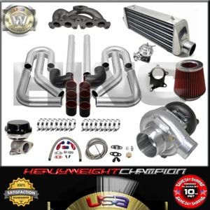 Kit Turbo T3/T4 para 88-99 Celica 90-95 MR2 SW20 3SGT FMIC PK WG BOV Colector BK - Imagen 1 de 7