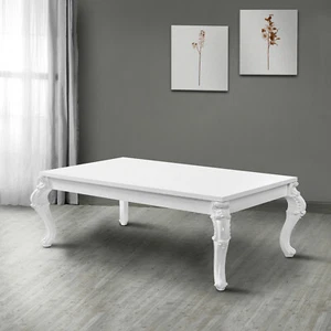  Wohnzimmertisch,Couchtisch Tisch Weiß Hochglanz Kratzfest Breite 140 cm  - Bild 1 von 4