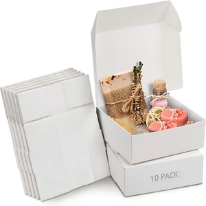Kurtzy 10 Stk Karton Geschenkboxen Weiß – Schachteln 12 X 12 X 5Cm Pappschachtel - Bild 1 von 8
