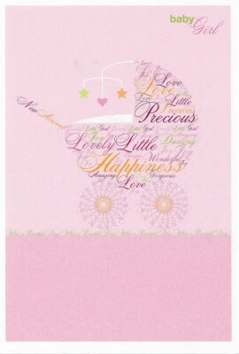 NEW LEANIN TREE BABY Card approx 7 X 4.5" CONGRATULATIONS BABY GIRL - Image 1 of 3