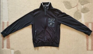 Men's Black Zip-Up Jacket with High Collar - Size M - Picture 1 of 2