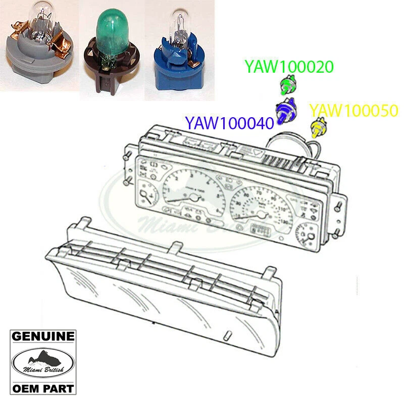 LAND ROVER INSTRUMENT HOUSING PACK BULB SET x3 DISCOVERY 2 II YAW100020 OEM - Image 1 of 1