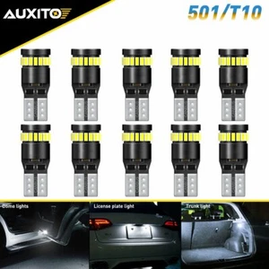 AUXITO 10x T10 194 2825 LED Light Bulb 168 White Super Bright Canbus Error Free - Picture 1 of 8