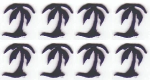 Mini Marineblau Palme Patch Bestickt Ausschnitt Aufbügeln Aufnähen Menge 8 - Bild 1 von 3